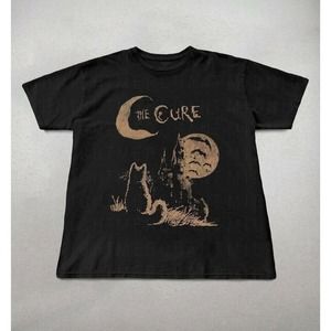 The Cure Cat Tee 90S Alt Indie Rock Unisex Tshirt Gift For Fan